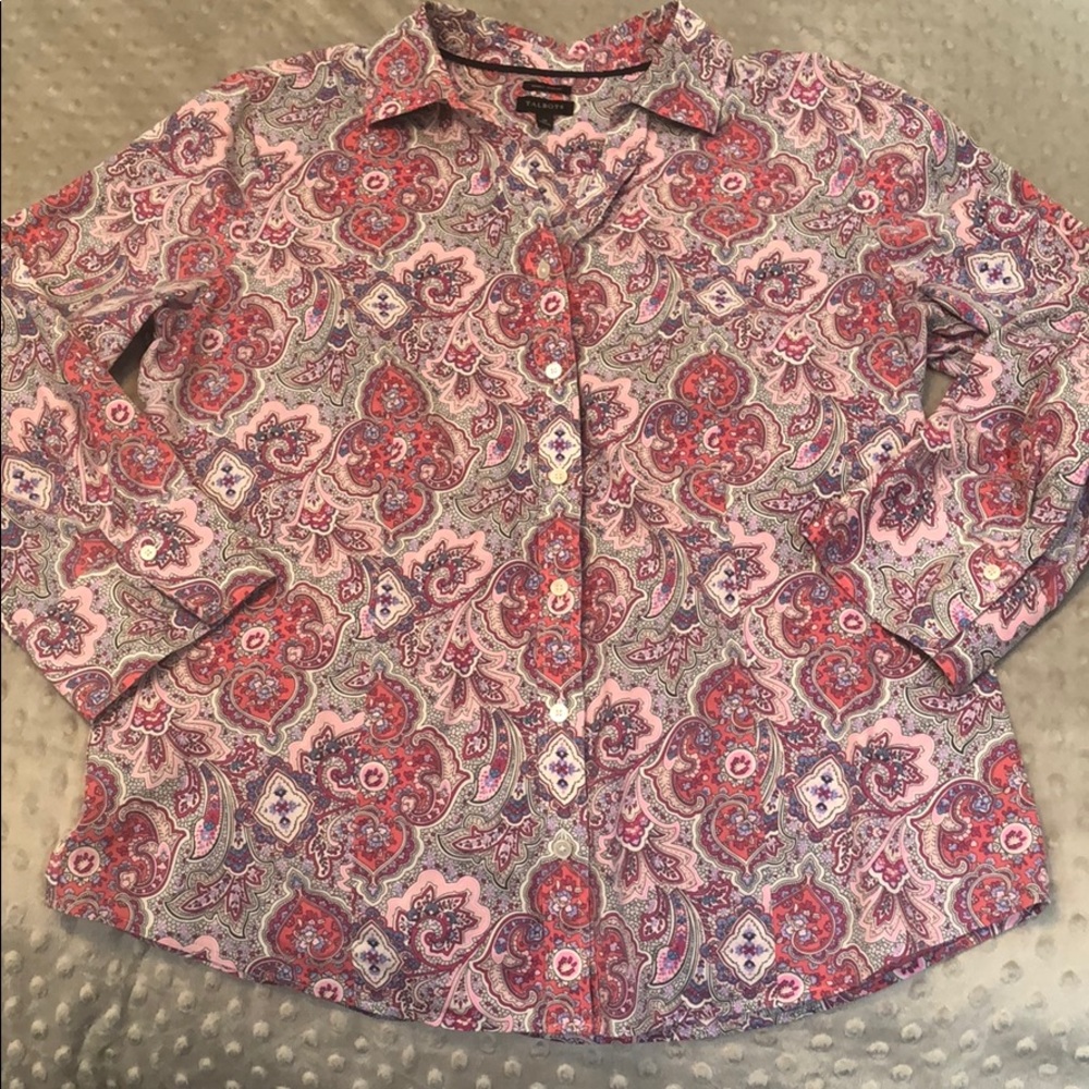 Talbots 3/4 Length Sleeve Wrinkle Resistant Shirt